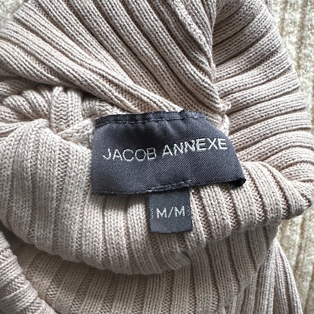 Cream Ribbed Turtleneck Sweater - Picture 7 of 7